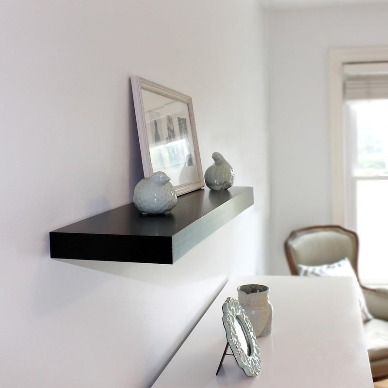 [IN]PLACE InPlace Shelving Black Floating Wall Shelf - 36 in W x 10 in D x 2 in H with Invisible Brackets - Image 2